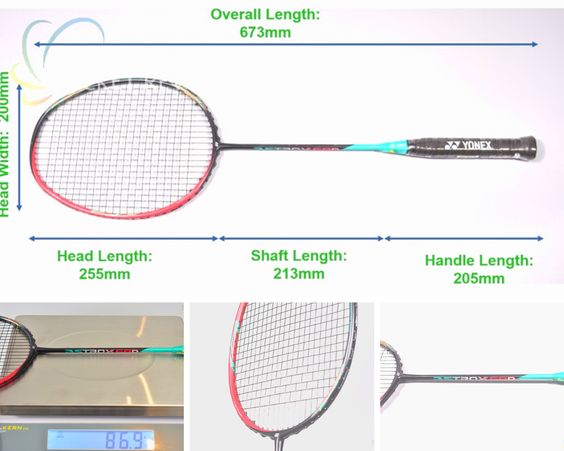 Chiều dài của vợt cầu lông