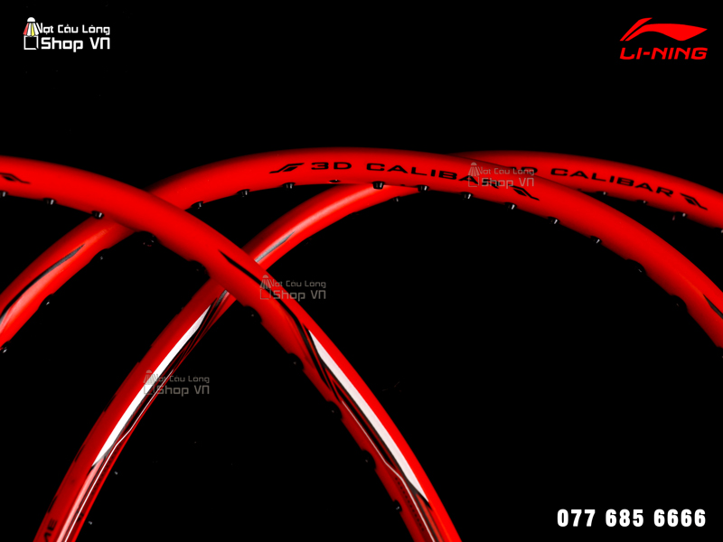 Công nghệ 3D Calibar của vợt Lining Calibar 300B màu đỏ giúp cho khung vợt được hoàn hảo hơn