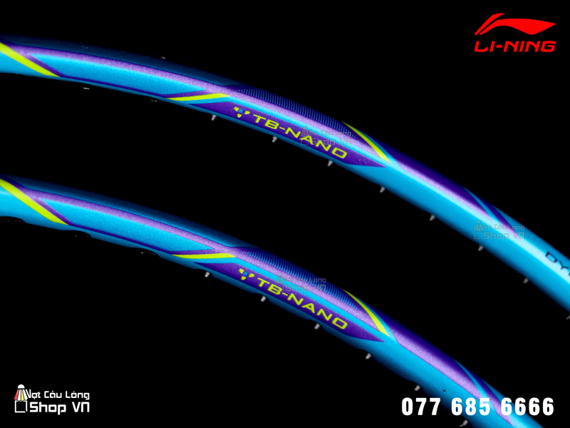 Công nghệ TB Nano của vợt Lining 3D Caliber 001 màu xanh với màu sắc hài hòa