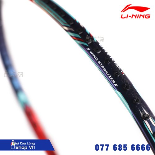 Công nghệ Wing Stabilizer của vợt Lining Aeronut 9000c màu xanh gọt bớt các của khung vợt