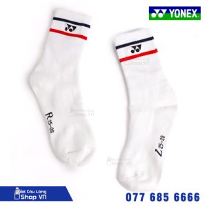 Vớ cầu lông Yonex 75th sọc đen đỏ dành cho nam