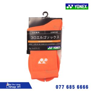 vớ cầu lông yonex trơn dài cam