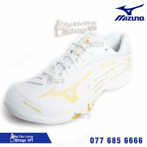 Giày cầu lông Mizuno Wave Claw 2023 - Trắng Vàng