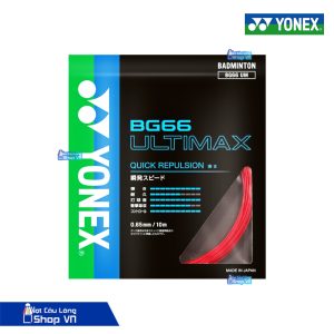 Dây cước căng vợt Yonex BG66 Ultimax - Nội địa Nhật màu đỏ