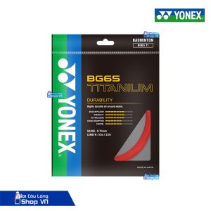 Cước đan vợt Yonex BG65 Titanium màu đỏ
