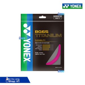 Cước đan vợt Yonex BG65 Titanium màu hồng