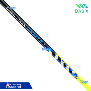 Đũa vợt cầu lông DAS X Rocket II màu đen-xanh chuối