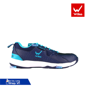 Giày cầu lông Wika màu xanh navy - xanh ngọc