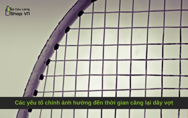 Các yếu tố chính ảnh hưởng đến thời gian căng lại dây vợt