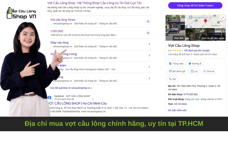 Địa chỉ mua vợt cầu lông chính hãng, uy tín tại TP.HCM