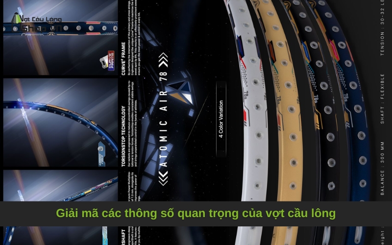 Giải mã các thông số quan trọng của vợt cầu lông