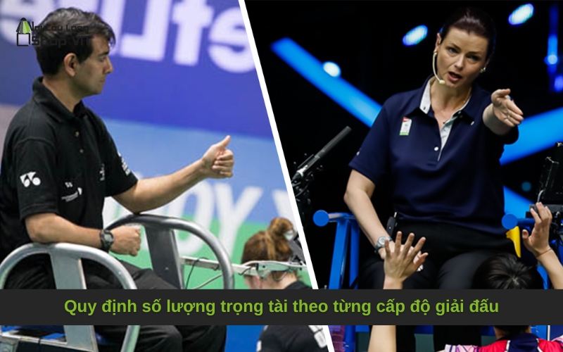 Quy định số lượng trọng tài theo từng cấp độ giải đấu