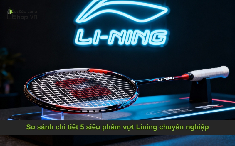 So sánh chi tiết 5 siêu phẩm vợt Lining chuyên nghiệp