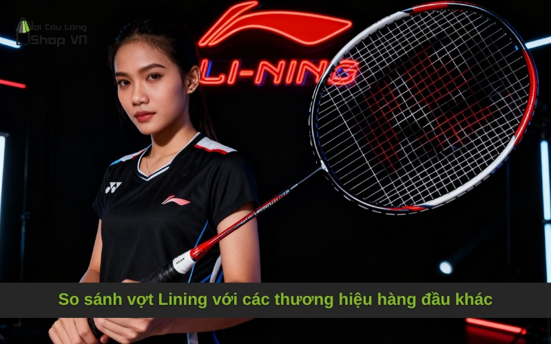 So sánh vợt Lining với các thương hiệu hàng đầu khác