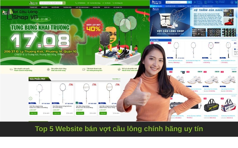 Top 5 Website bán vợt cầu lông chính hãng uy tín