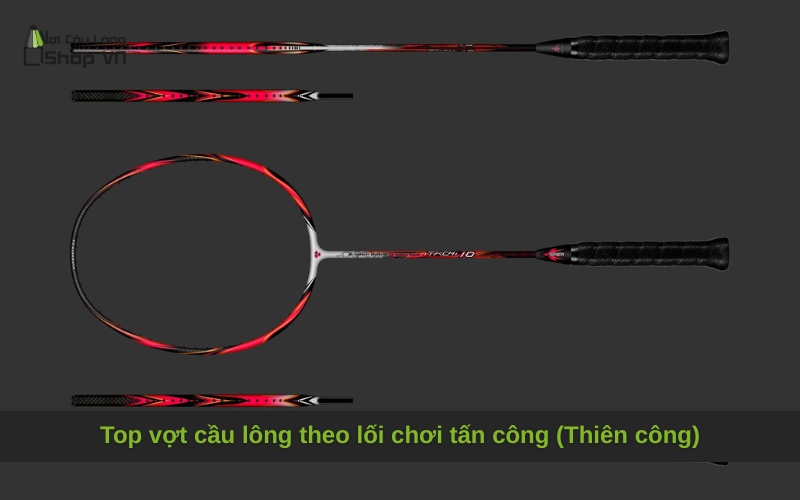 Top vợt cầu lông theo lối chơi tấn công (Thiên công)
