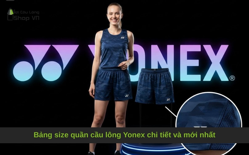 Bảng size quần cầu lông Yonex chi tiết và mới nhất