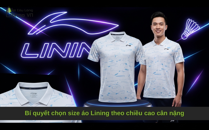 Bí quyết chọn size áo Lining theo chiều cao cân nặng