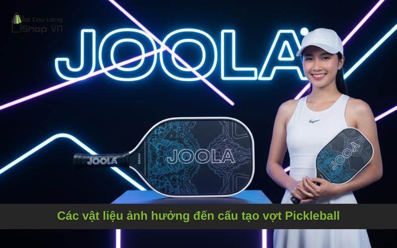 Các vật liệu ảnh hưởng đến cấu tạo vợt Pickleball