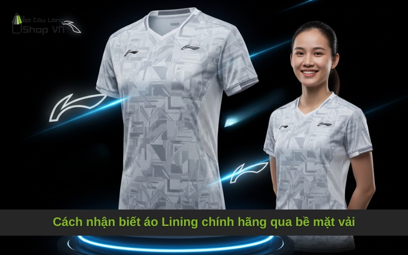 Cách nhận biết áo Lining chính hãng qua bề mặt vải