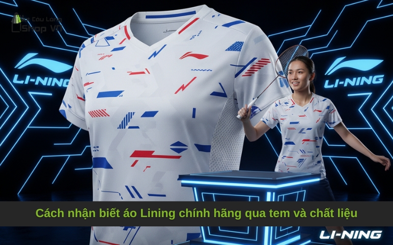 Cách nhận biết áo Lining chính hãng qua tem và chất liệu