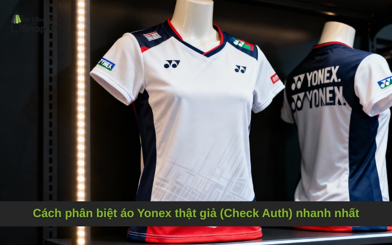 Cách phân biệt áo Yonex thật giả (Check Auth) nhanh nhất