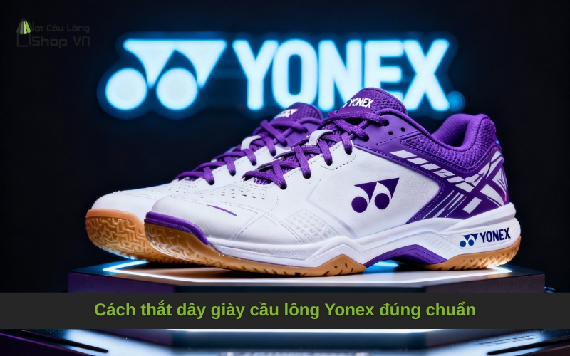 Cách thắt dây giày cầu lông Yonex đúng chuẩn