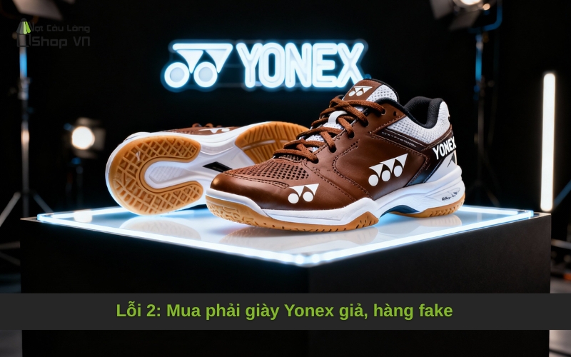 Lỗi 2: Mua phải giày Yonex giả, hàng fake