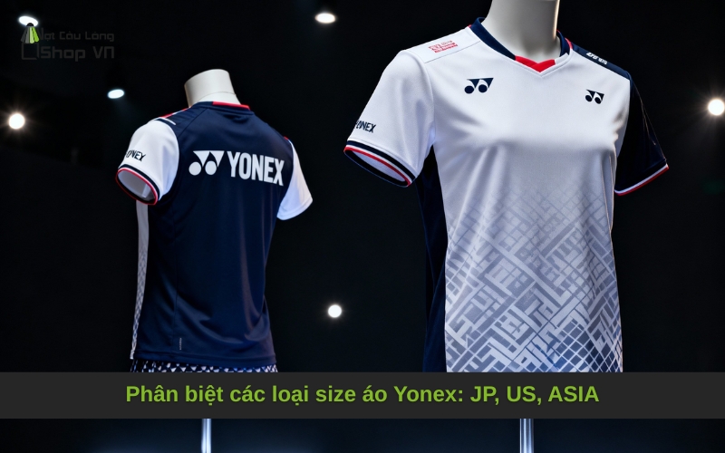 Phân biệt các loại size áo Yonex: JP, US, ASIA