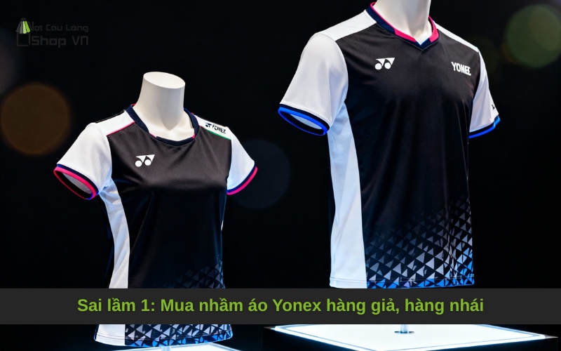 Sai lầm 1: Mua nhầm áo Yonex hàng giả, hàng nhái