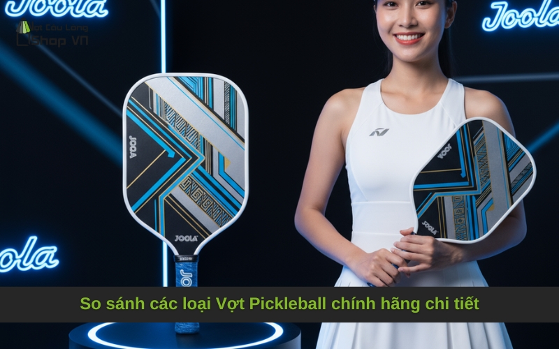 So sánh các loại Vợt Pickleball chính hãng chi tiết