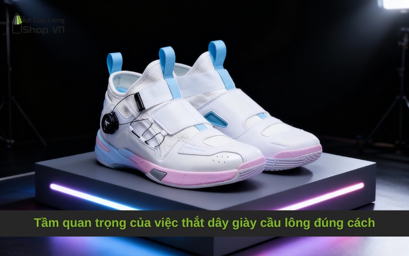Tầm quan trọng của việc thắt dây giày cầu lông đúng cách