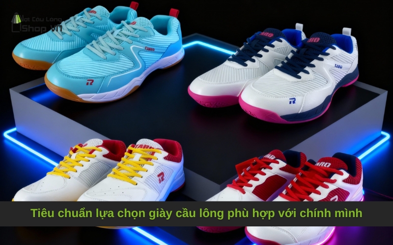 Tiêu chuẩn lựa chọn giày cầu lông phù hợp với chính mình