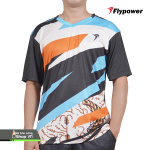 Áo Cầu Lông Flypower Rinjani 12 (black/skyblue)