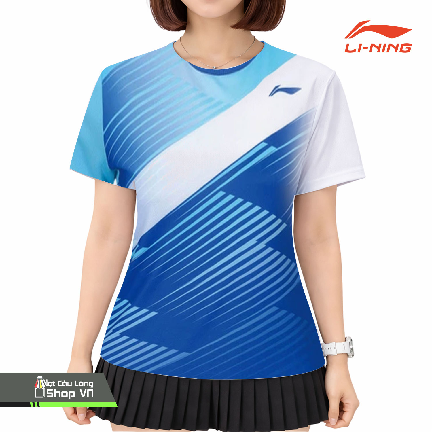 Áo Cầu Lông Lining 3689b Xanh