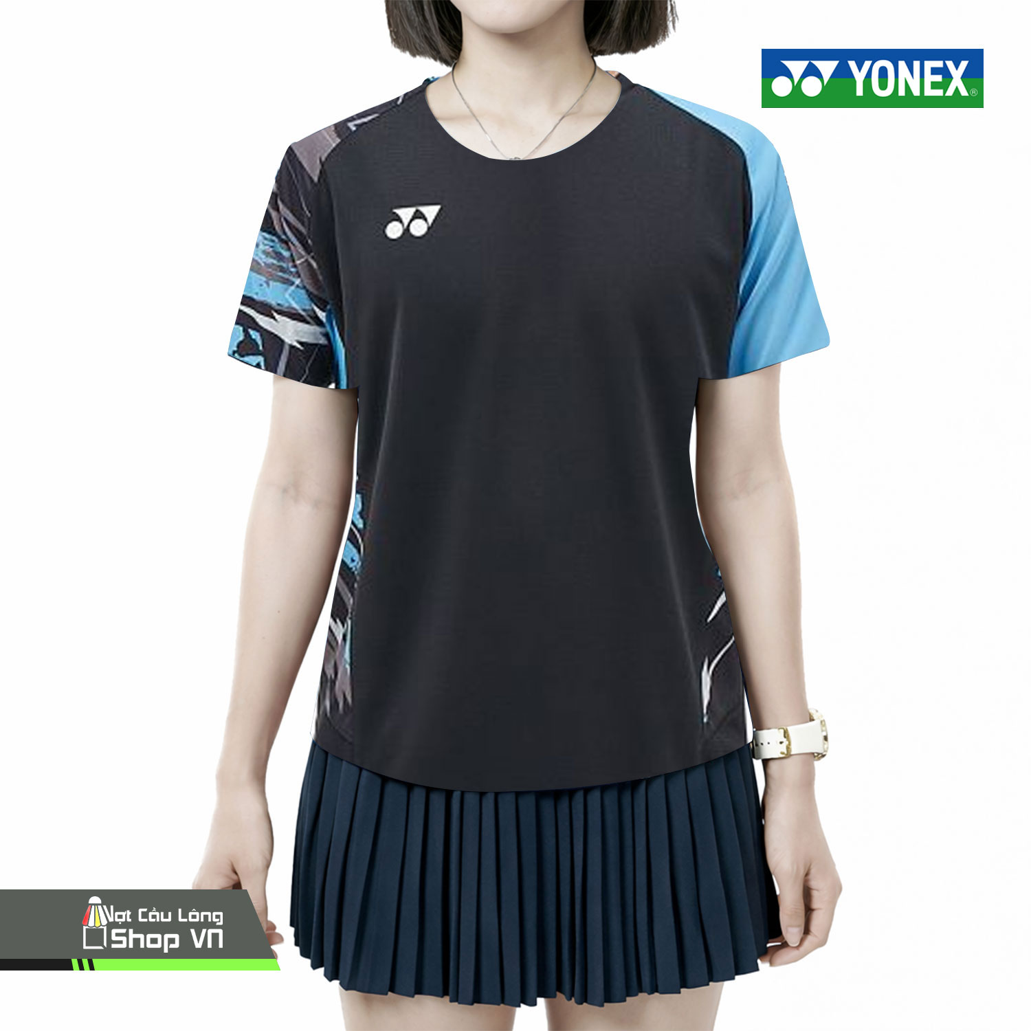 Áo Cầu Lông Yonex 4018b Đen/xanh