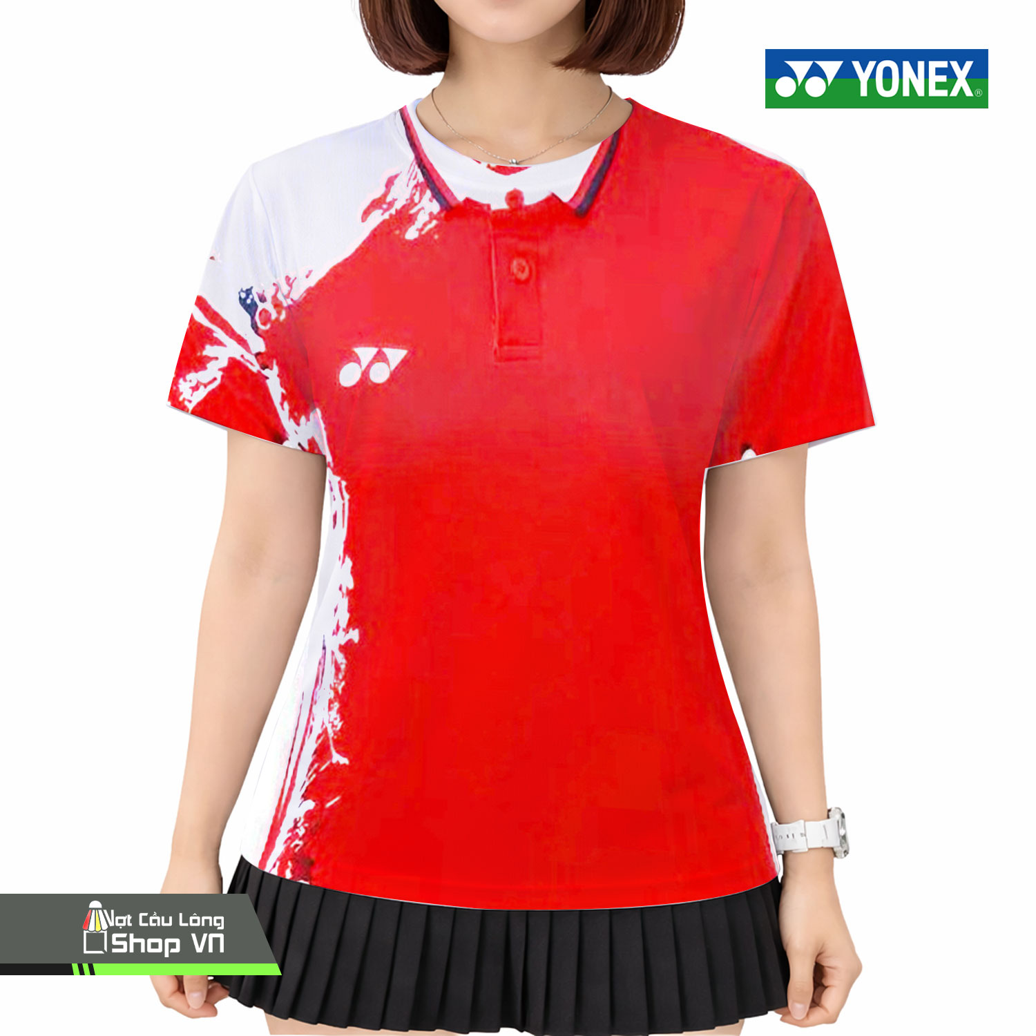 Áo Cầu Lông Yonex Có Cổ 6091b Đỏ