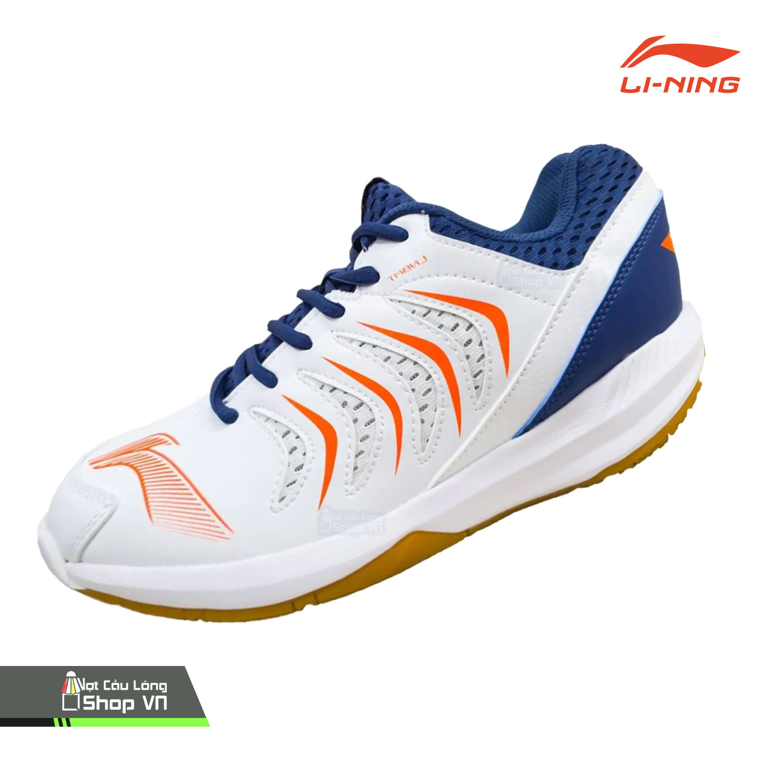 Giày Cầu Lông Lining Aytr043-1 Trắng/cam/xanh Đen Chính Hãng