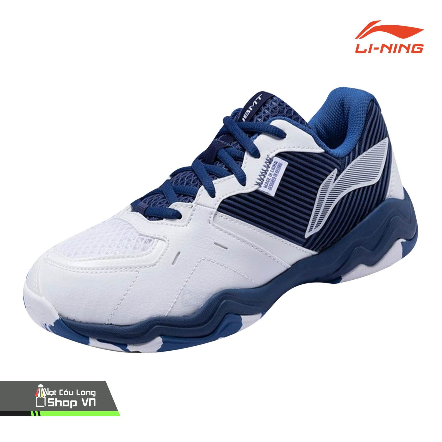 Giày Cầu Lông Lining Soundwave II Ayts016-7 Trắng/xanh Navy Chính Hãng