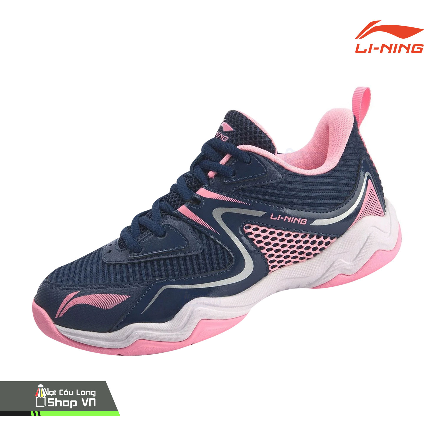 Giày Cầu Lông Lining Yinlang Ayts044-1 Xanh Đen/hồng Chính Hãng