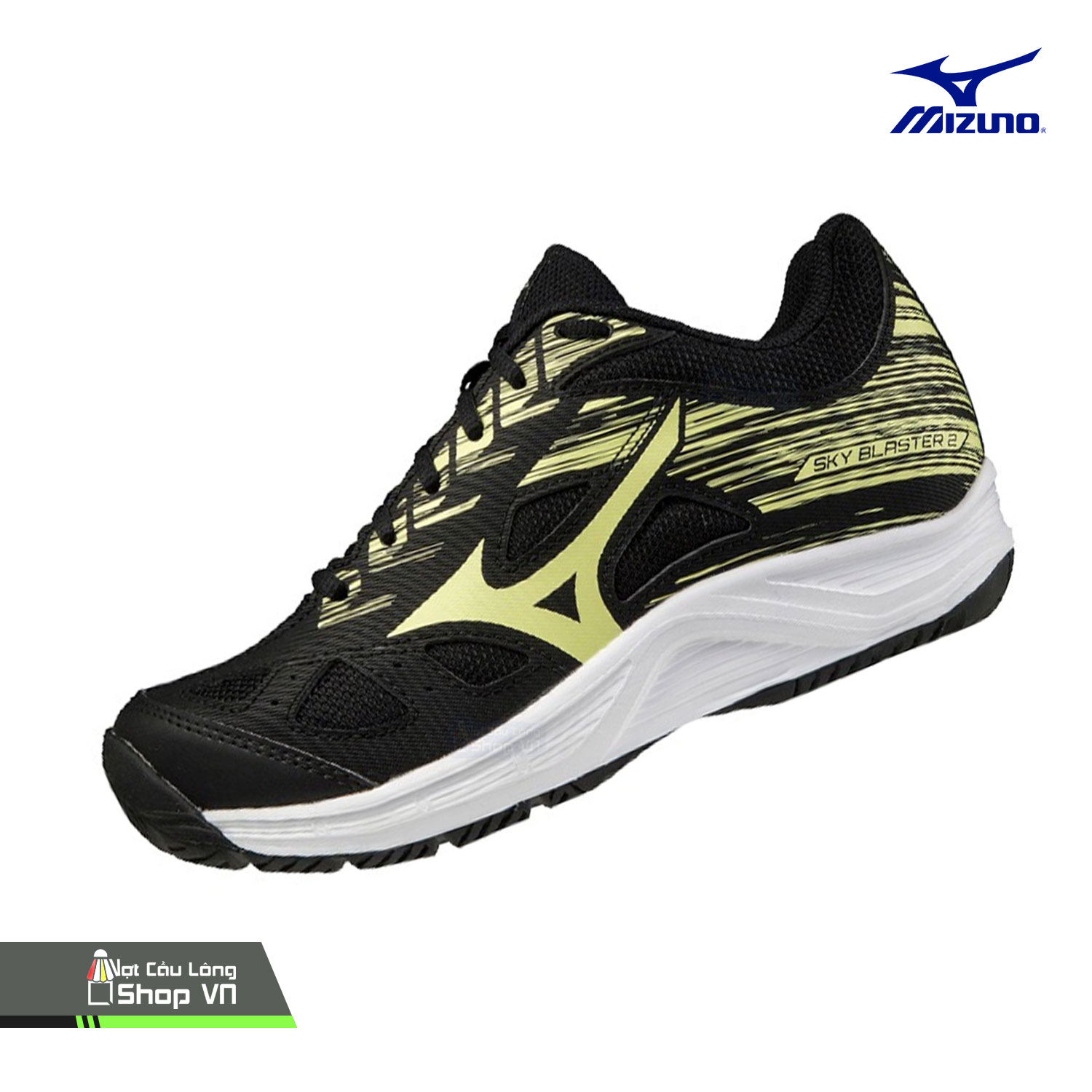 Giày Cầu Lông Mizuno Sky Blaster 2 (71ga204545) Đen/vàng