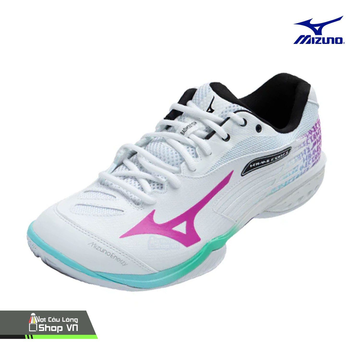 Giày Cầu Lông Mizuno Wave Claw 2 (71ga211030) Trắng/đen