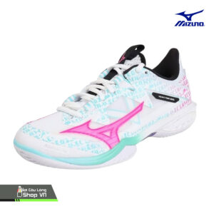 Giày Cầu Lông Mizuno Wave Claw Neo 2 (71ga227030) Trắng/hồng
