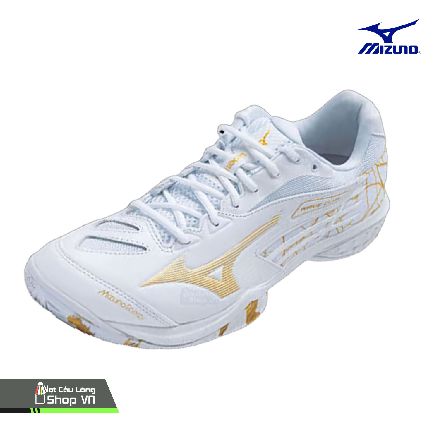 Giày Cầu Lông Mizuno Wave Claw Pro (71ga220011) Trắng/vàng