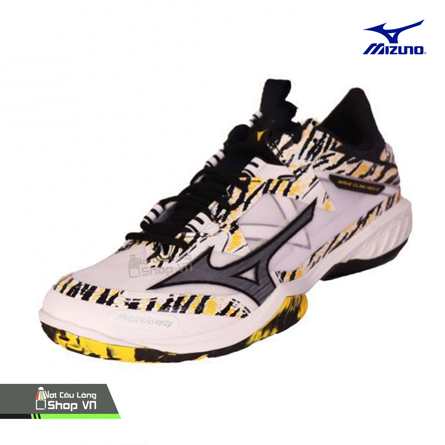 Giày Cầu Lông Mizuno Wave Fang Zero 2 (71ga219000) Trắng/đen/vàng