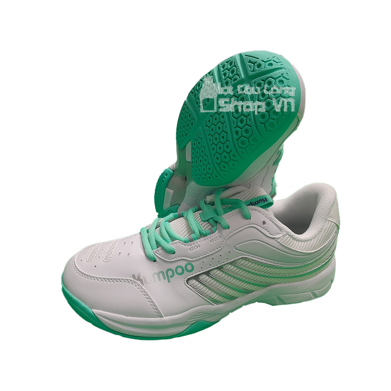 Giày Cầu Lông Kumpoo Kh-e301 Trắng/xanh Lá