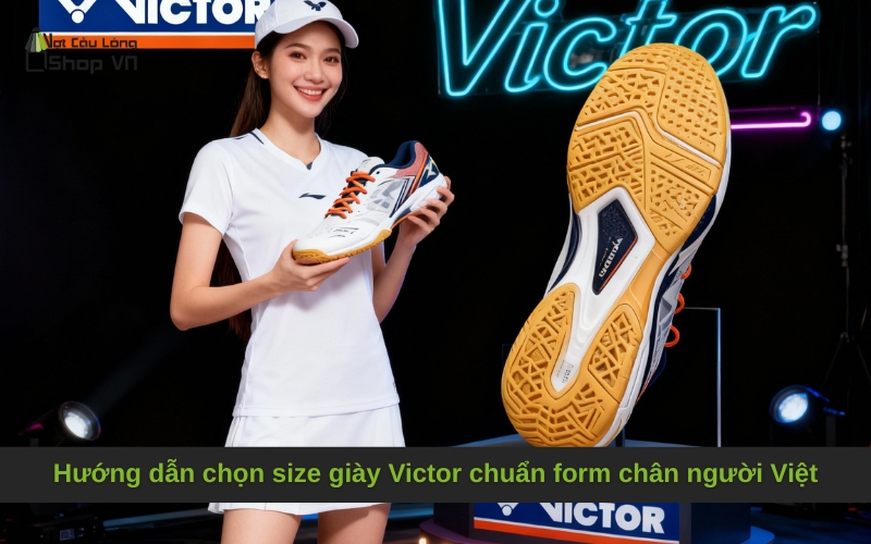 Hướng dẫn chọn size giày Victor chuẩn form chân người Việt