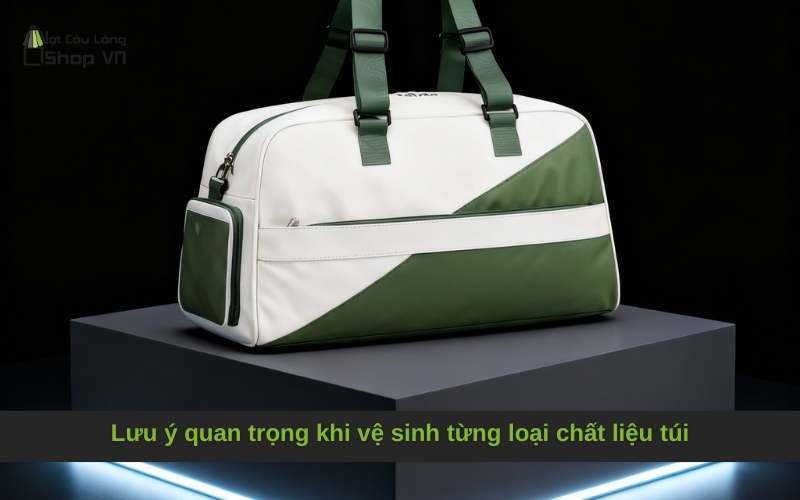 Lưu ý quan trọng khi vệ sinh từng loại chất liệu túi