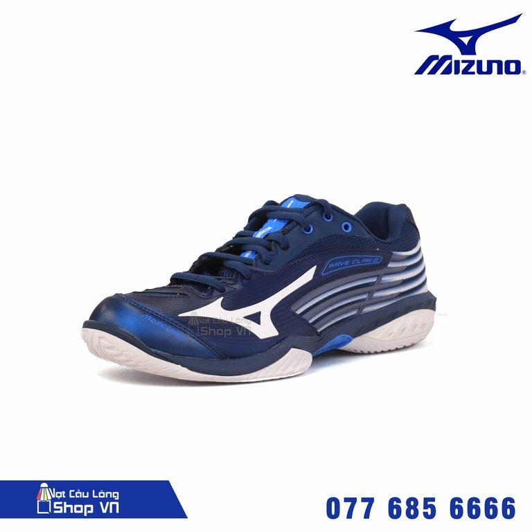 Giày Cầu Lông Mizuno Wave Claw 2 Wide (71ga211301) Xanh Navy