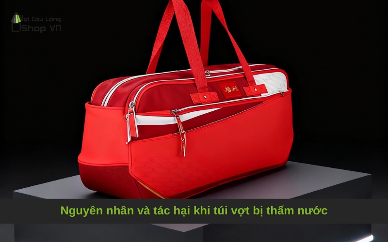 Nguyên nhân và tác hại khi túi vợt bị thấm nước